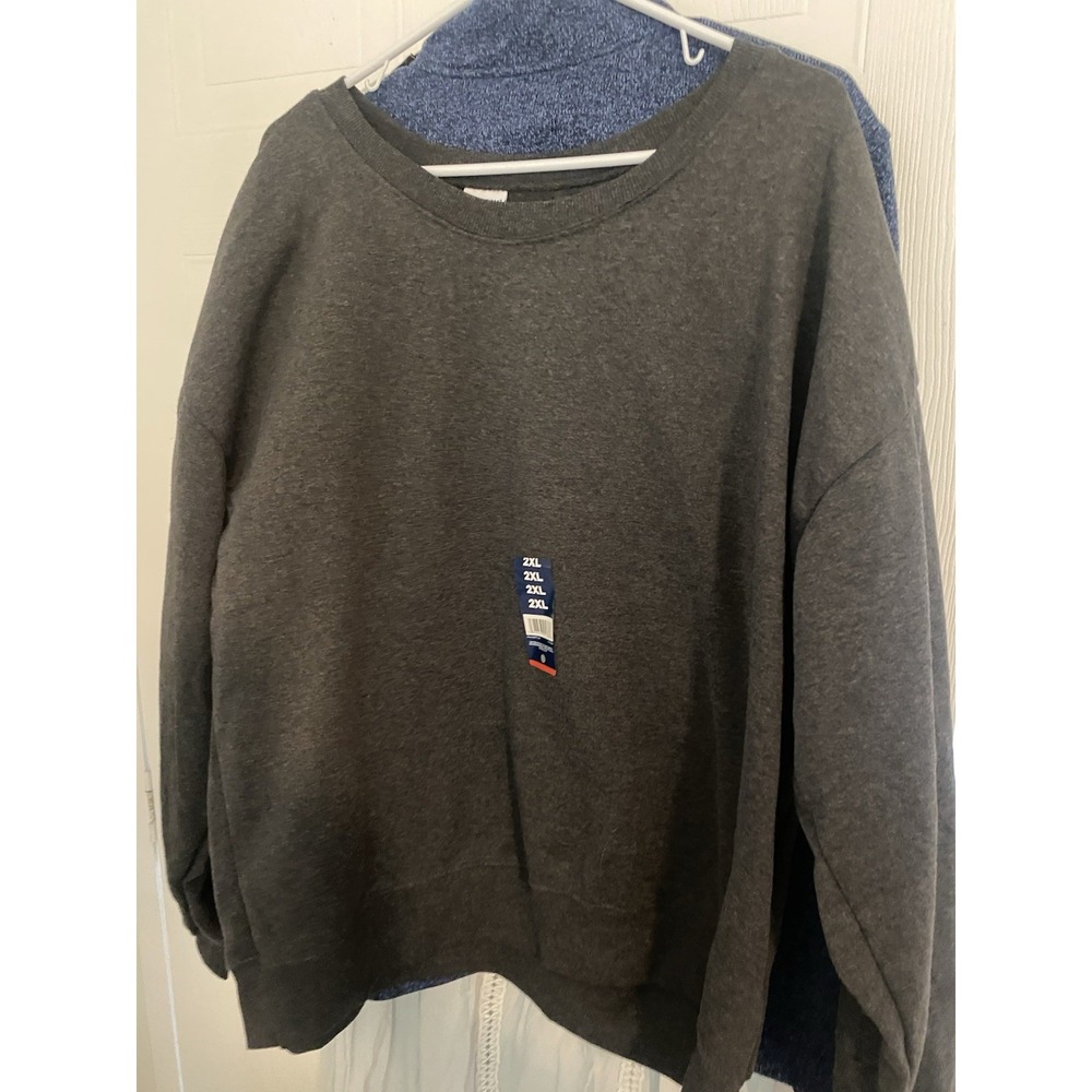 Mission Ridge Men's Black Crew Neck Pullover Sweatshirt Long Sleeve 2XL.0122